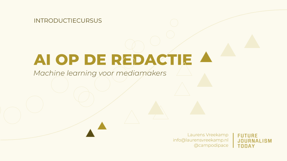 Introductiecursus Machine learning voor Mediamakers _ AI op de Redactie